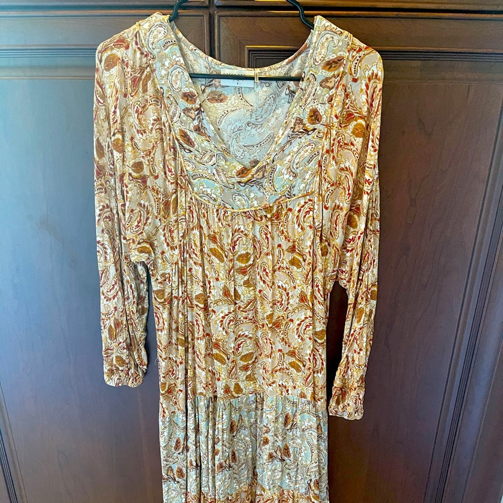 Long sleeve boho maxi